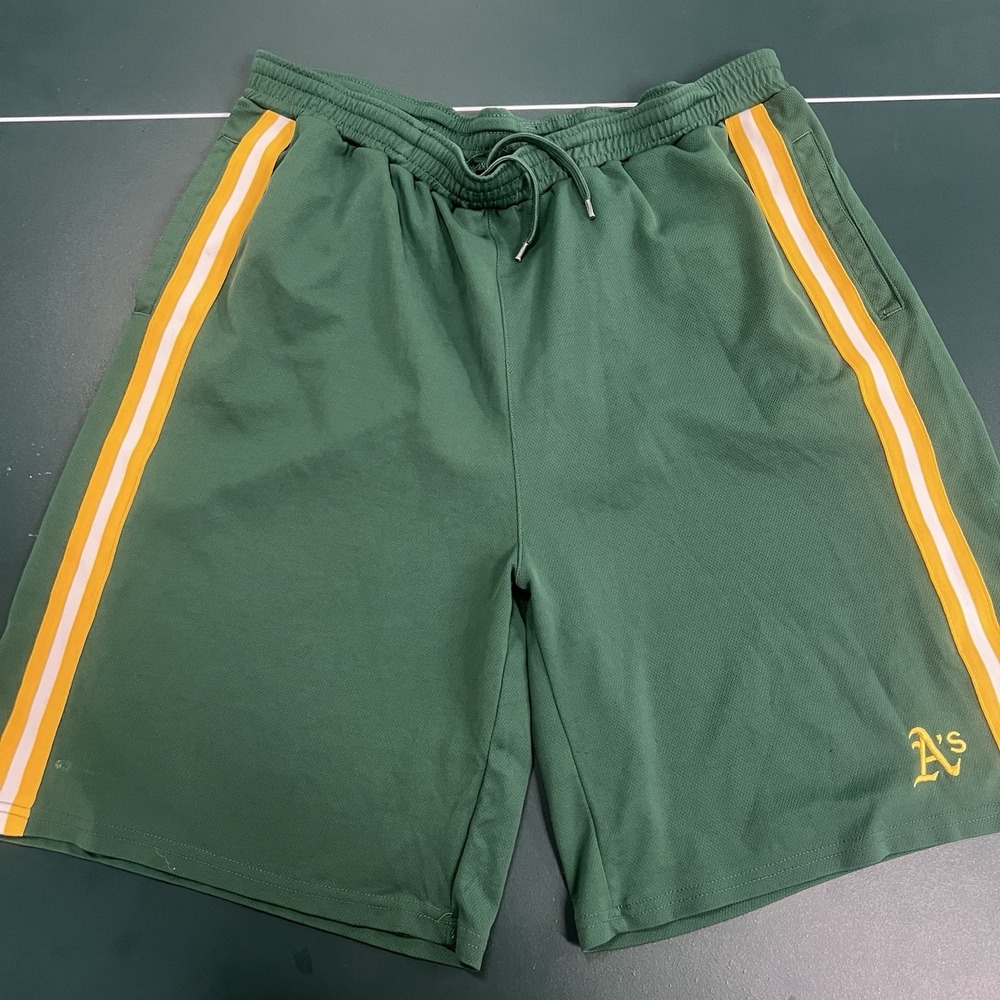 Vintage Oakland A's Athletics Shorts XL True Fan MLB Green Gold 40-42